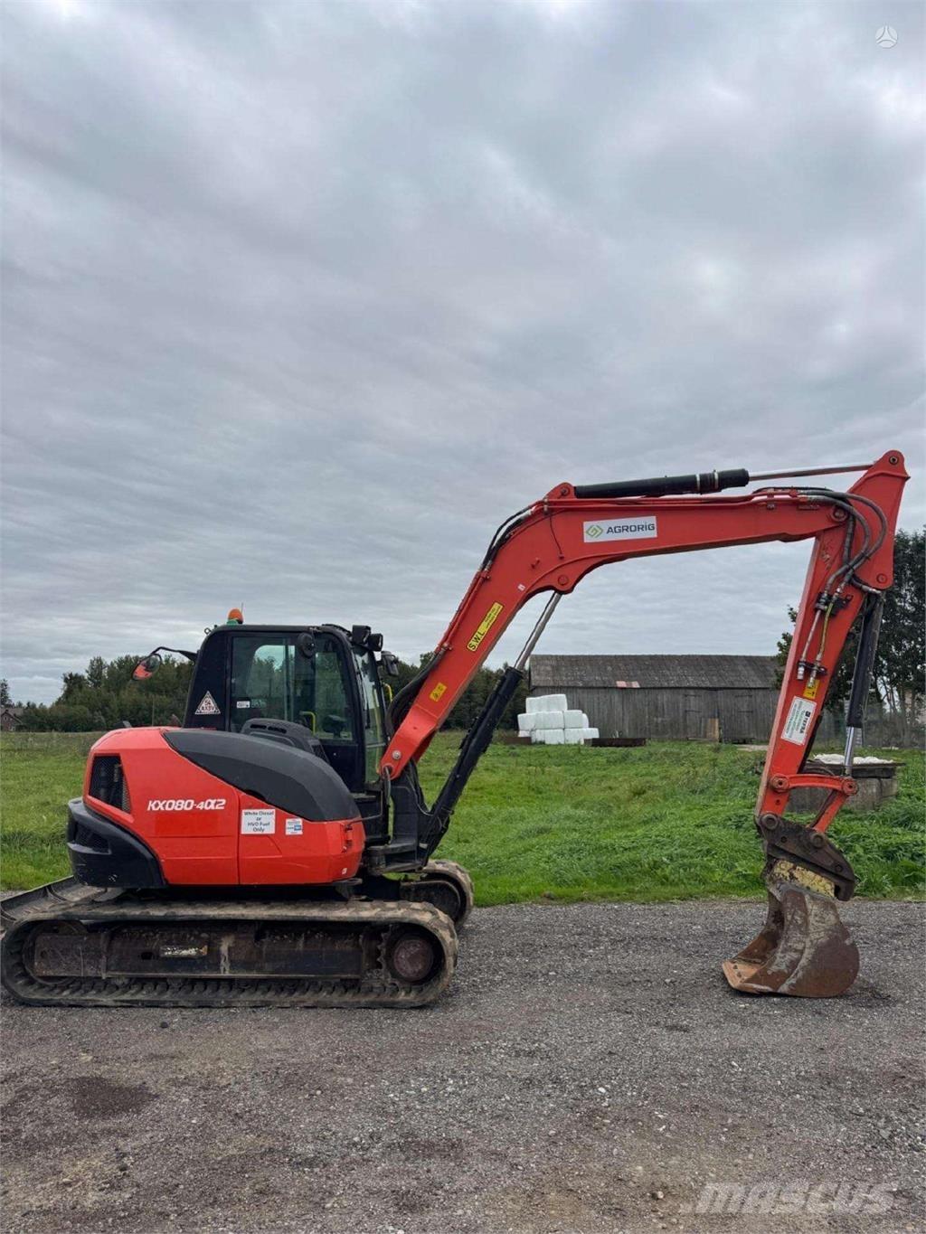 Kubota KX080-4a2 Kāpurķēžu ekskavatori