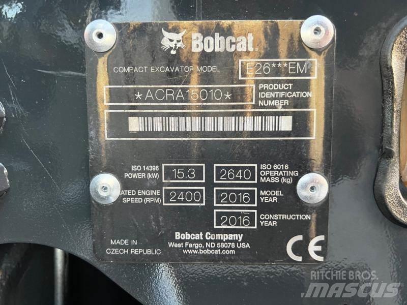 Bobcat E 26 Mini ekskavatori < 7 t