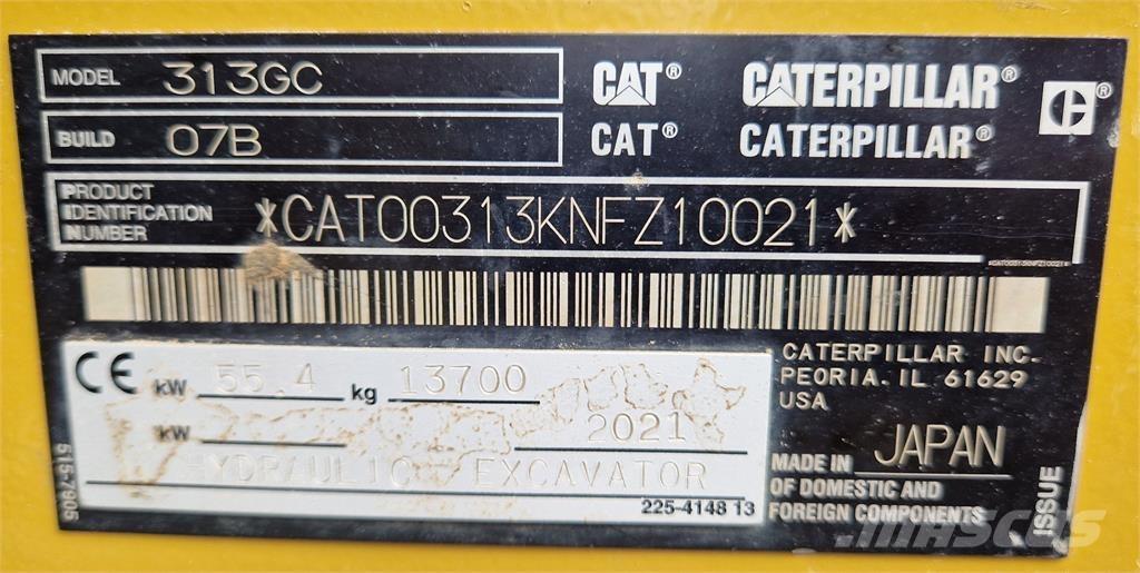 CAT 313GC Kāpurķēžu ekskavatori
