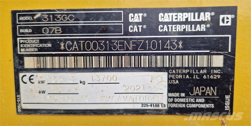 CAT 313GC Kāpurķēžu ekskavatori