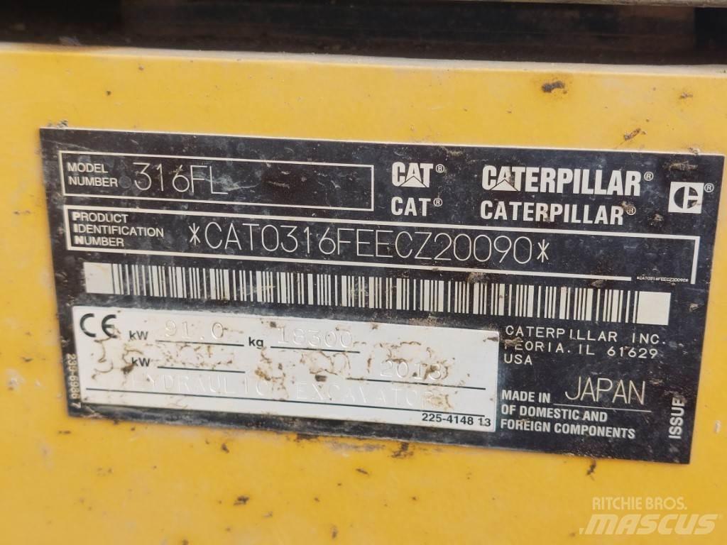 CAT 316FL Kāpurķēžu ekskavatori