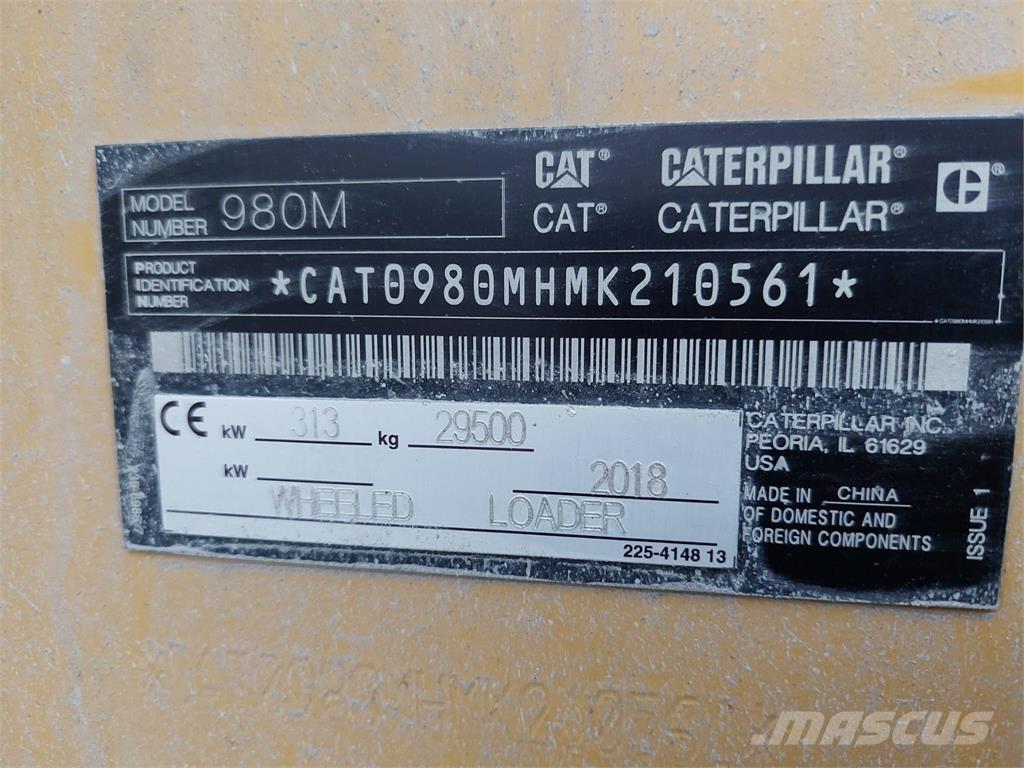 CAT 980M Iekrāvēji uz riteņiem