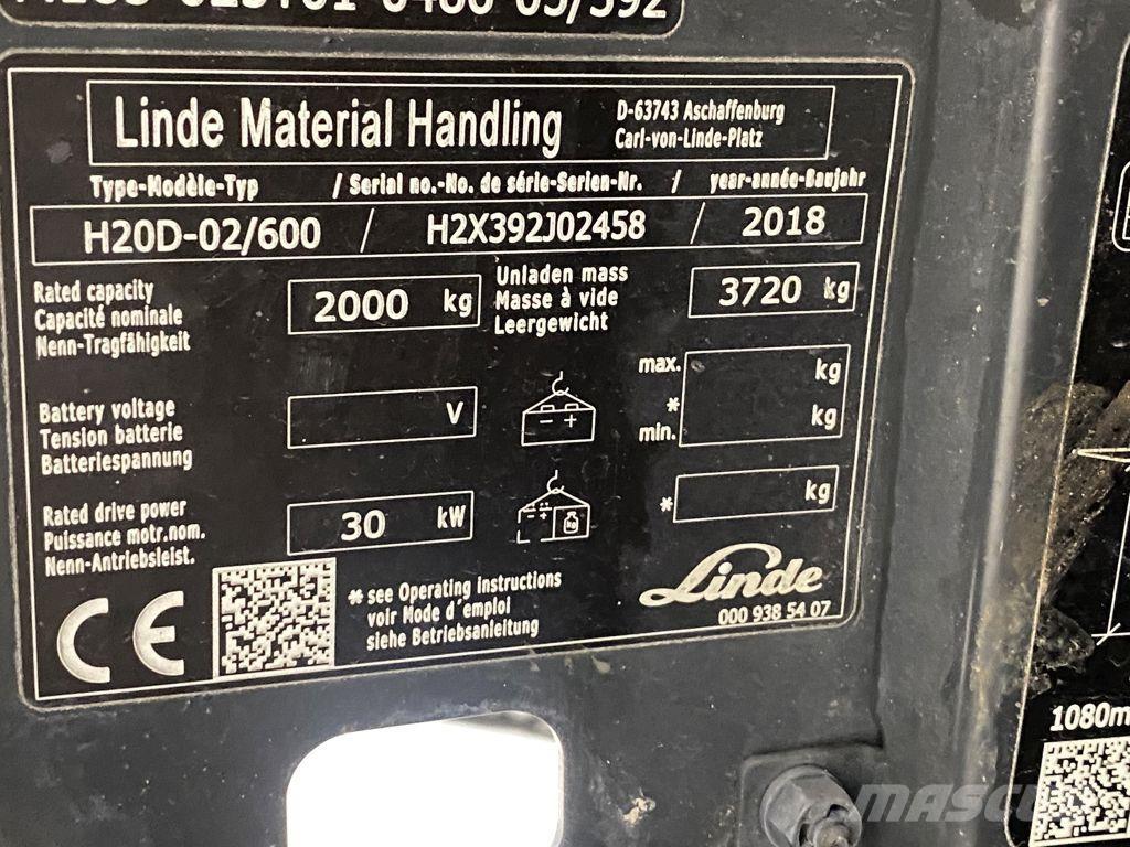 Linde H20D-02/600 Tehnika ar dīzeļa dzinēju