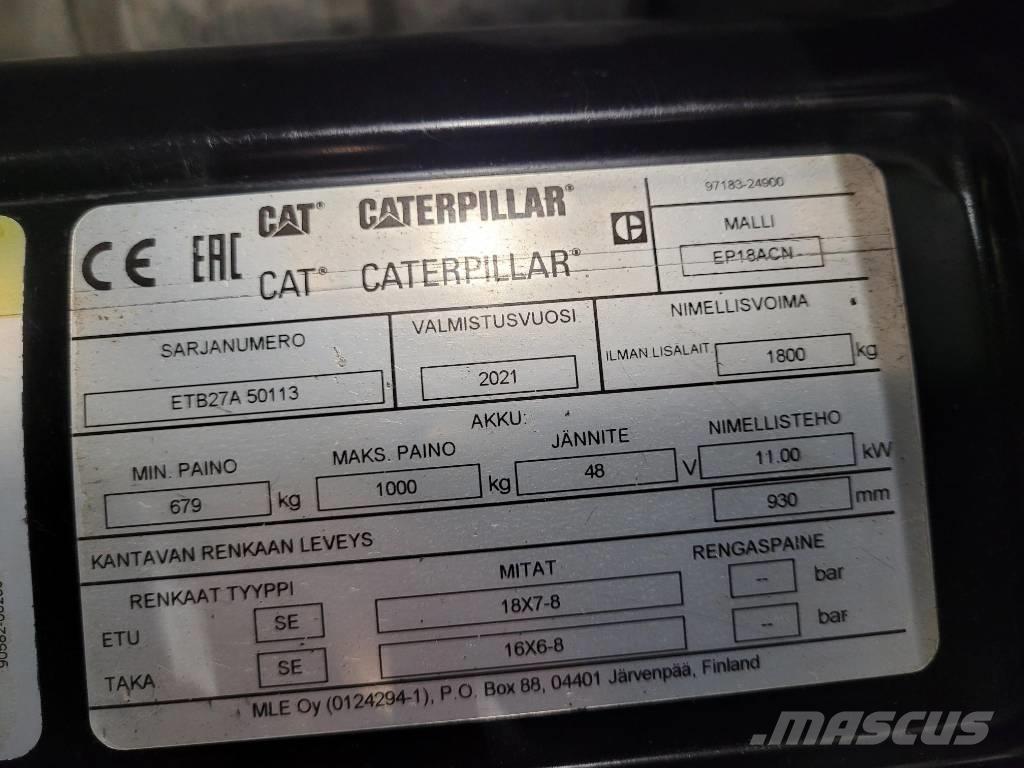 CAT EP18 ACN Elektriskie iekrāvēji