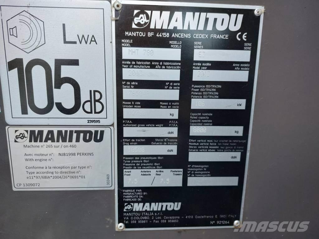 Manitou MHT 780 Teleskopiskie manipulatori