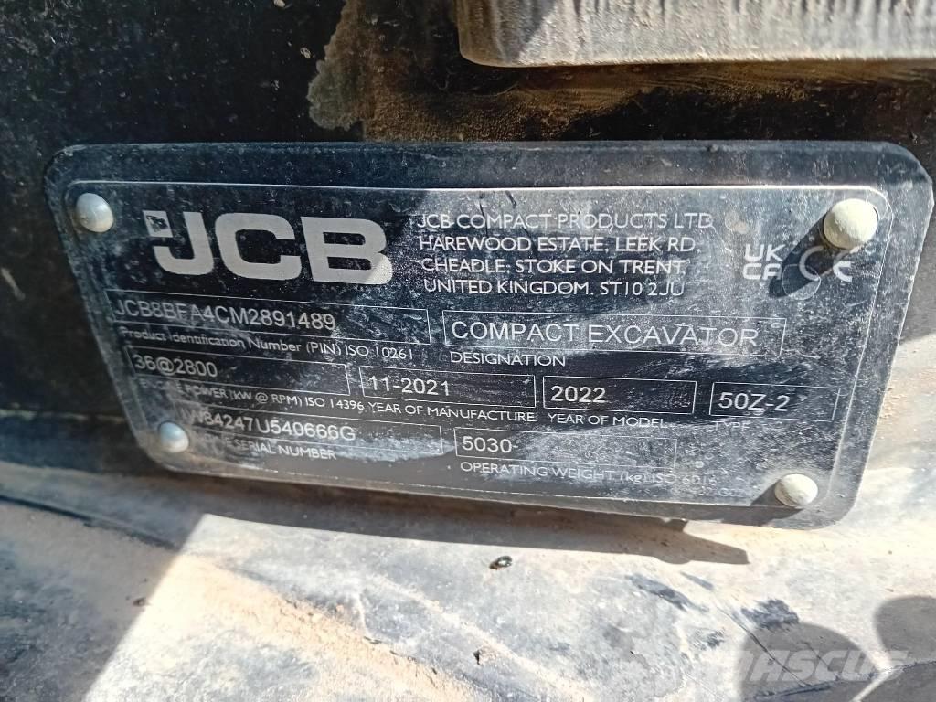 JCB 50 Z-2 Mini ekskavatori < 7 t