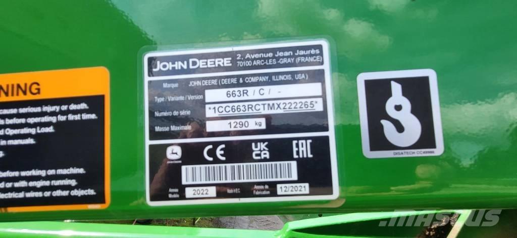 John Deere 663 R Frontālo iekrāvēju papildaprīkojums