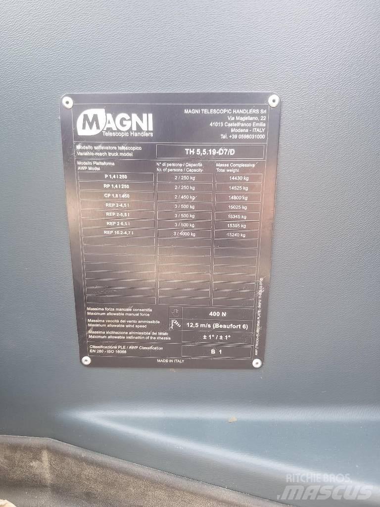 Magni TH 5.5 19 P Teleskopiskie manipulatori