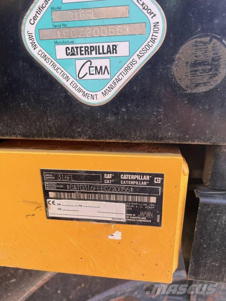 CAT 316FL Kāpurķēžu ekskavatori