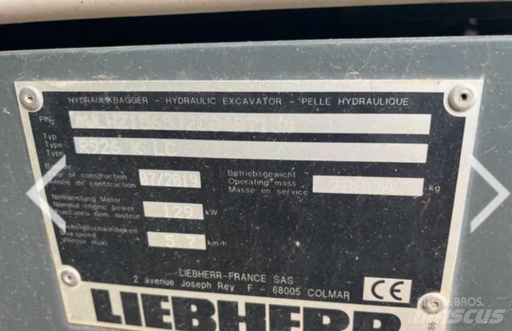 Liebherr R 926 KLC Kāpurķēžu ekskavatori