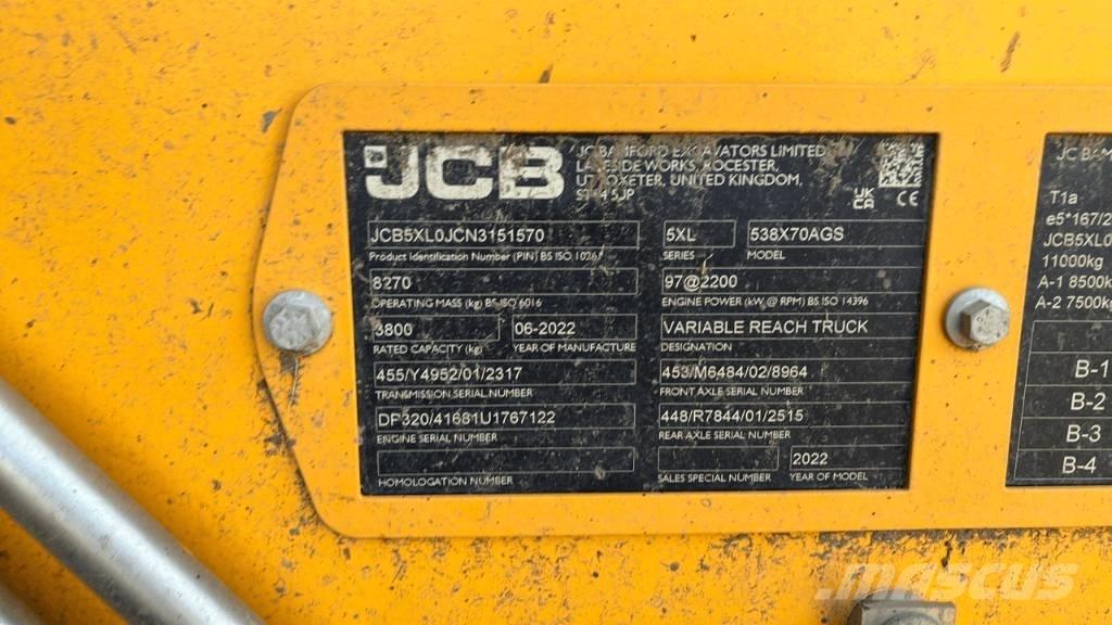JCB 538-70 Lauksaimniecības pacēlāji