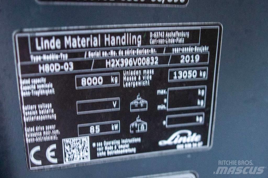 Linde H 80 D-03 Tehnika ar dīzeļa dzinēju