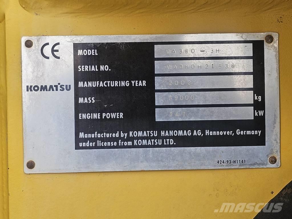 Komatsu WA 380-3H Iekrāvēji uz riteņiem