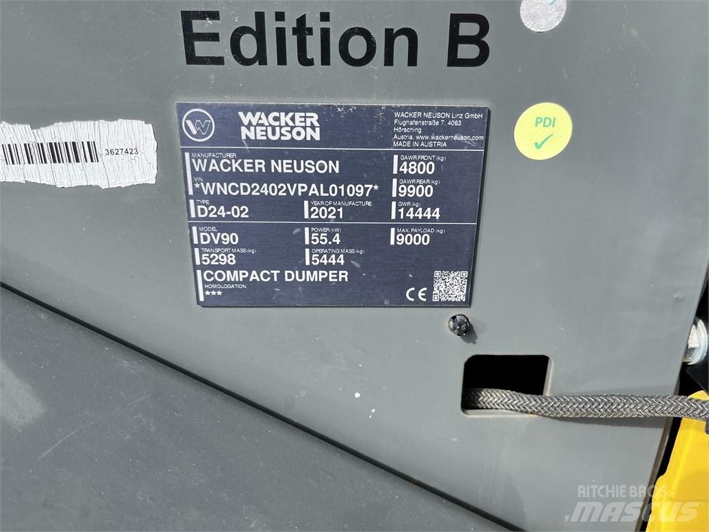 Wacker Neuson DV 90 Karjeras kravas automašīnas