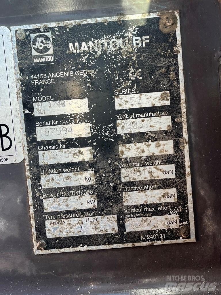 Manitou 1740 Teleskopiskie manipulatori