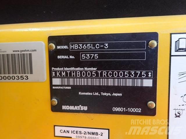 Komatsu HB 365LC-3 Kāpurķēžu ekskavatori