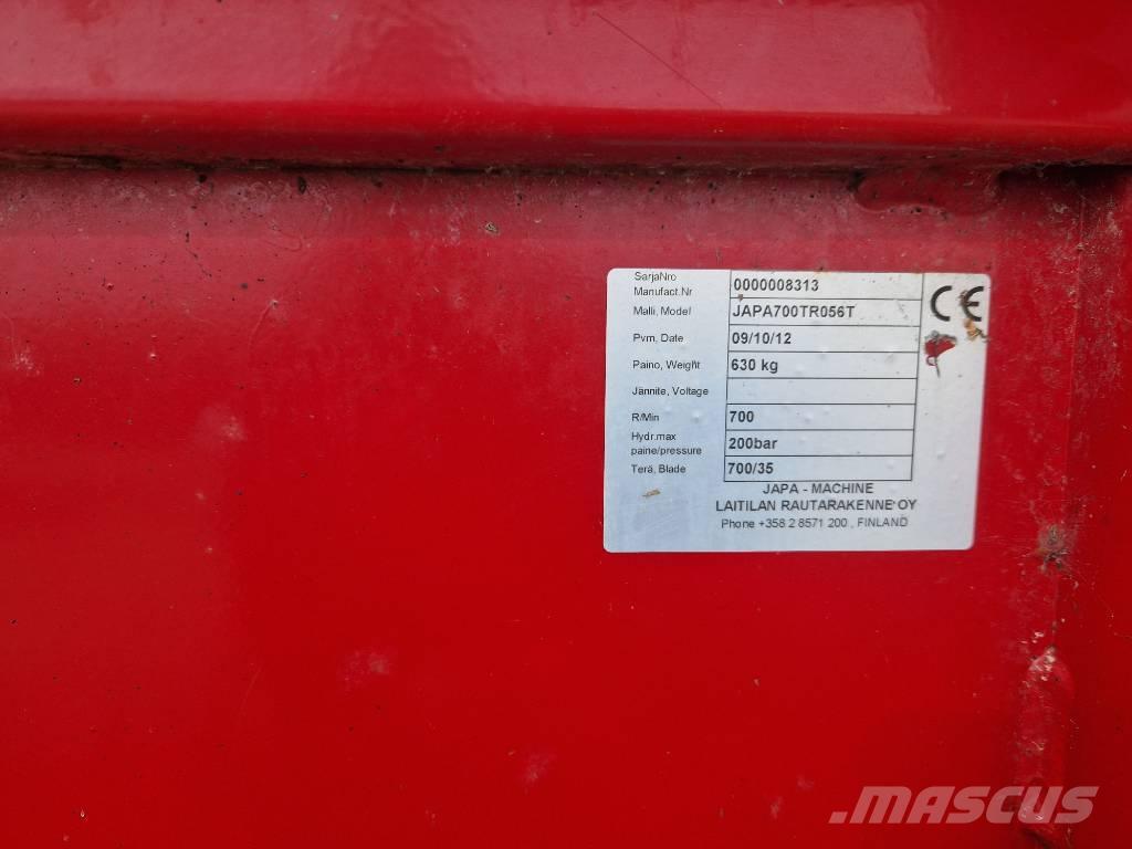 Japa 700 Koka šķēlēji, frēzes, šķeldotāji