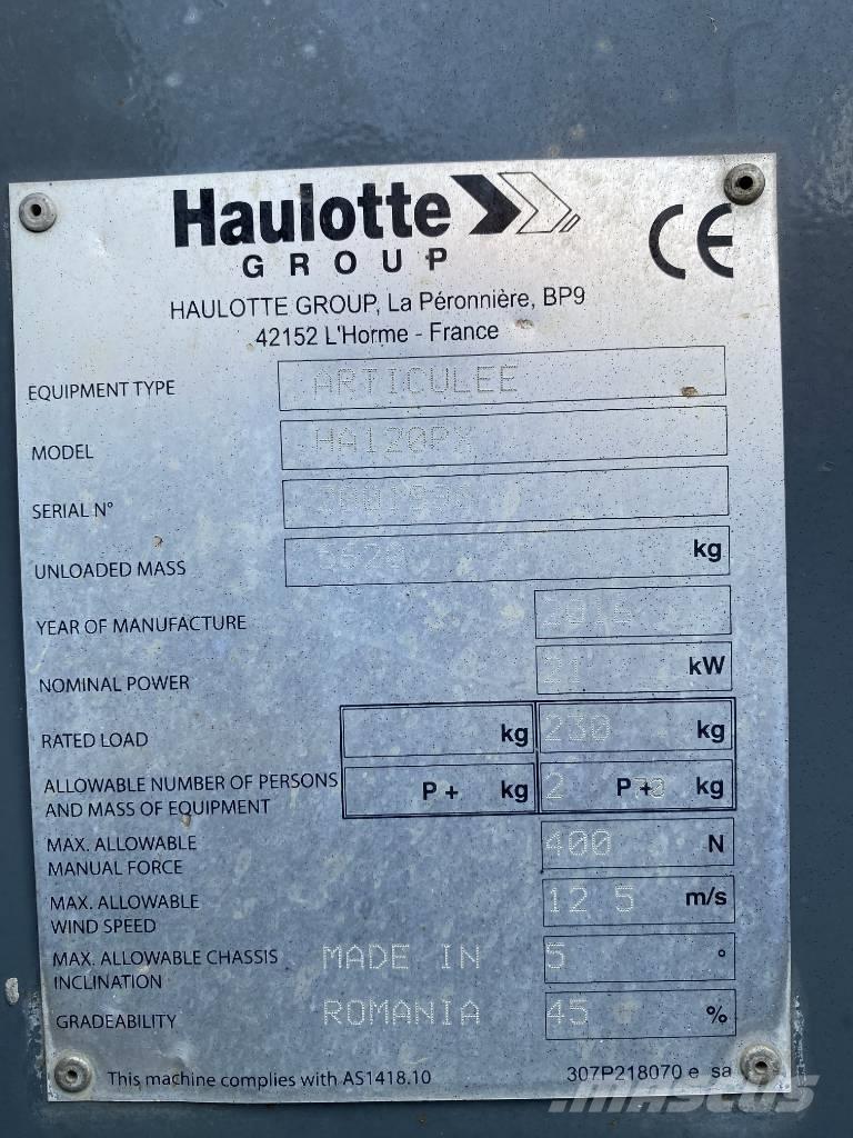 Haulotte HA 120 P Strēles pacēlāji