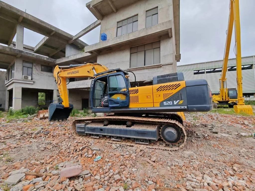 Hyundai Robex 520 VS Kāpurķēžu ekskavatori