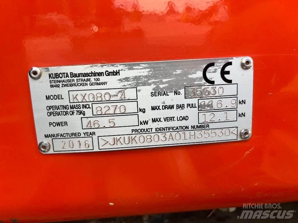 Kubota KX 080-4 Vidēja lieluma ekskavatori 7 t - 12 t