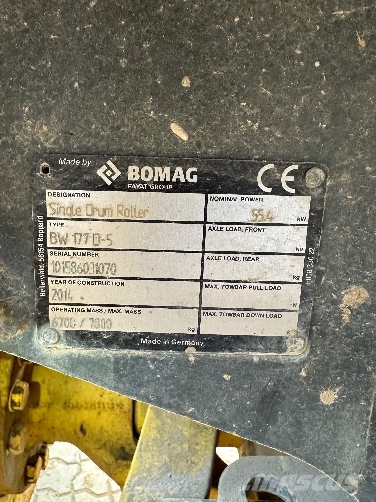 Bomag BW 177 D-5 Augsnes blīvētāji