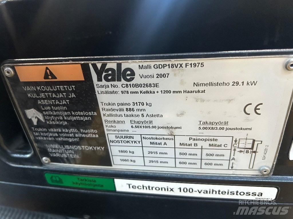 Yale GDP18VX Tehnika ar dīzeļa dzinēju