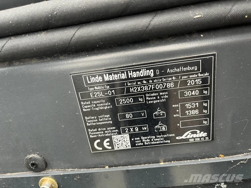 Linde E25L-01 Elektriskie iekrāvēji