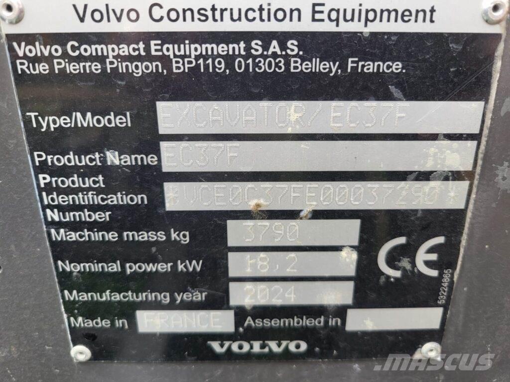 Volvo EC37F Mini ekskavatori < 7 t