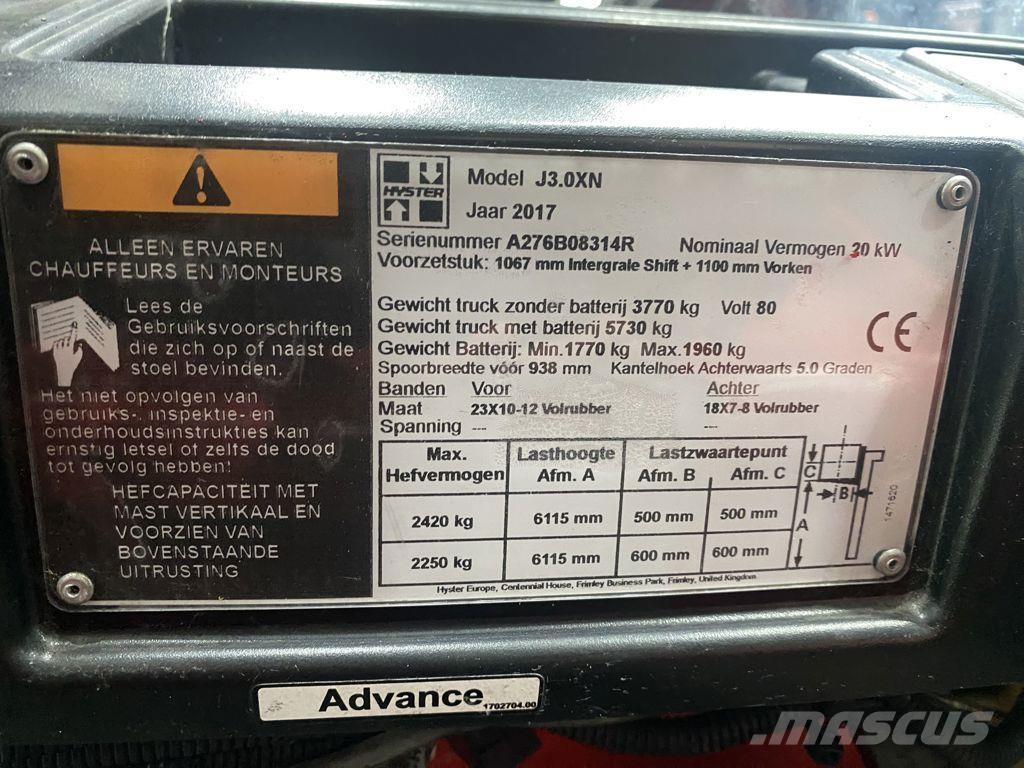 Hyster J3.0XN Elektriskie iekrāvēji