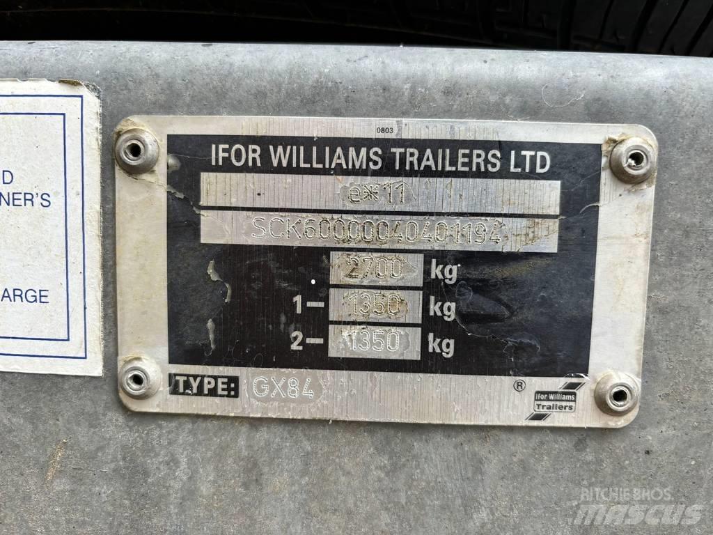 Ifor Williams GX84 Zemie treileri