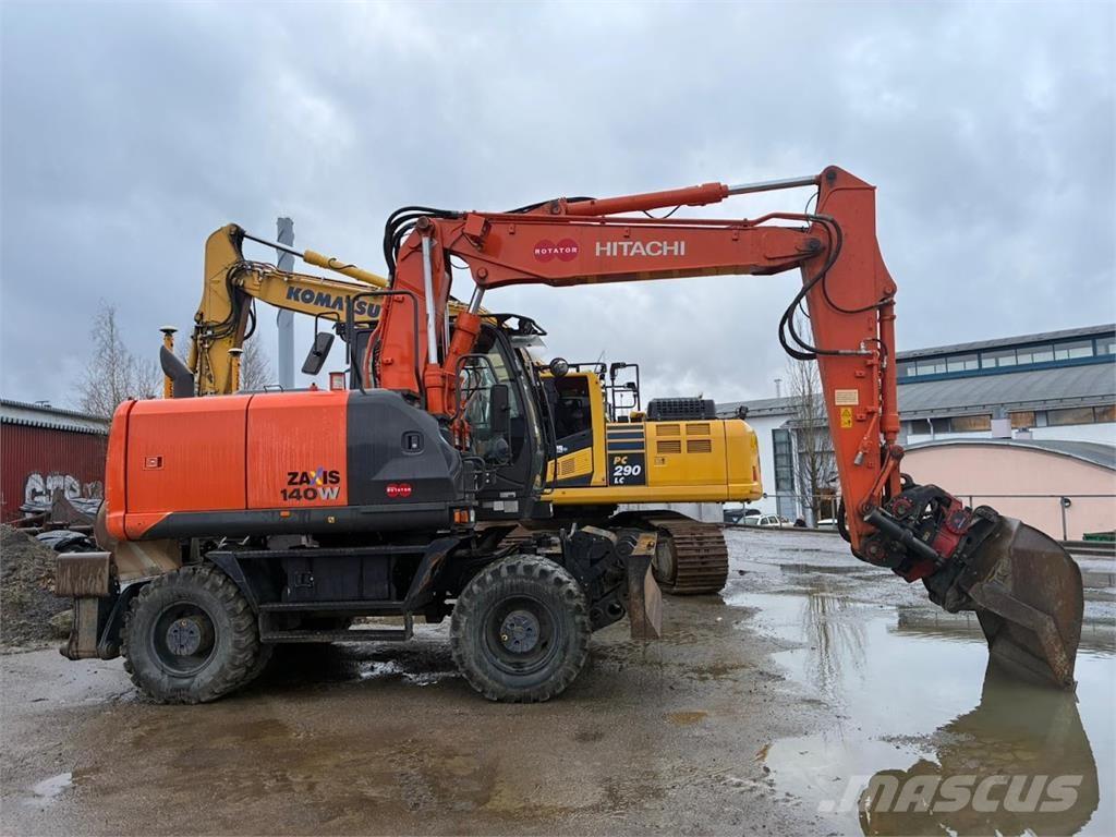 Hitachi ZX140W Ekskavatori uz riteņiem