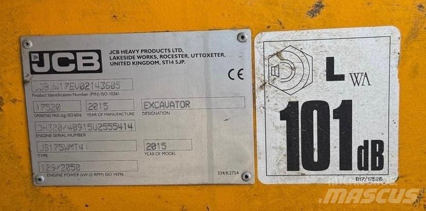 JCB JS 175 W Ekskavatori uz riteņiem