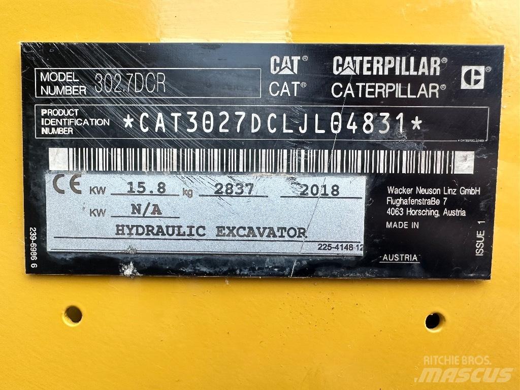 CAT 302.7D CR Mini ekskavatori < 7 t