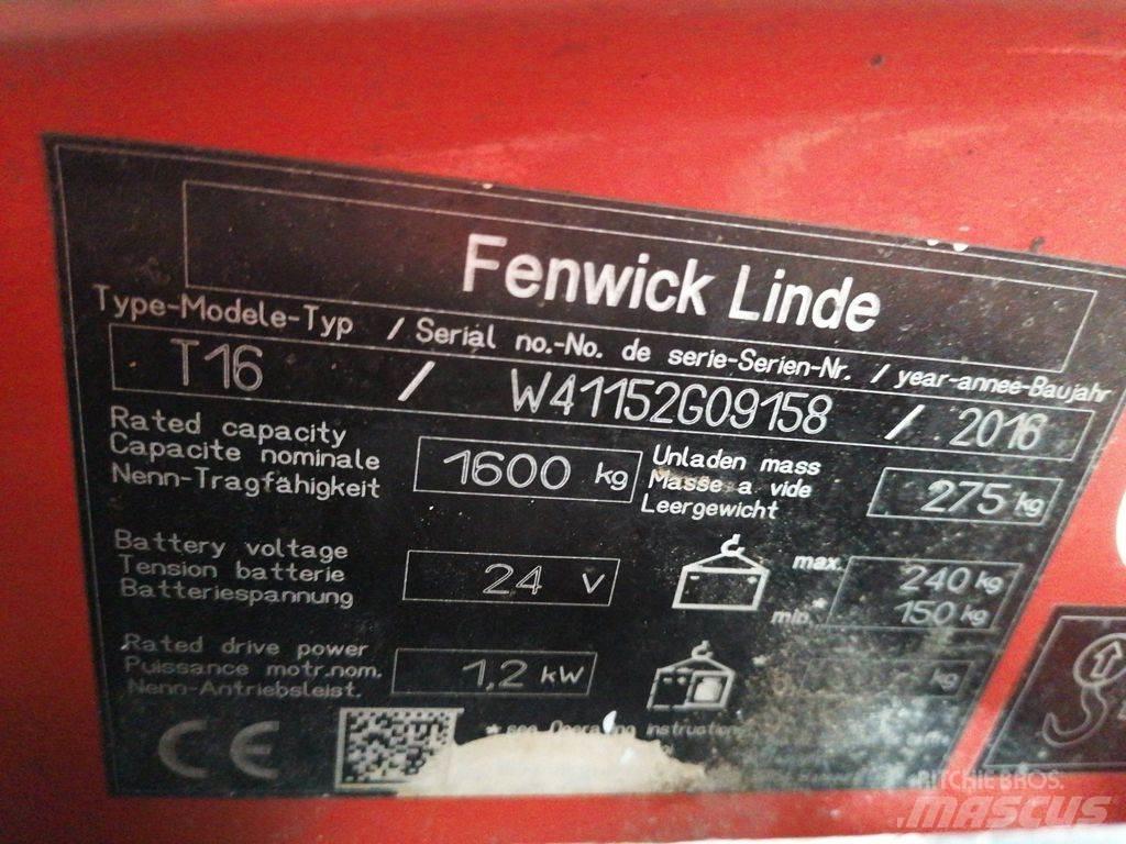 Linde T16 Zemie palešu pacēlāji