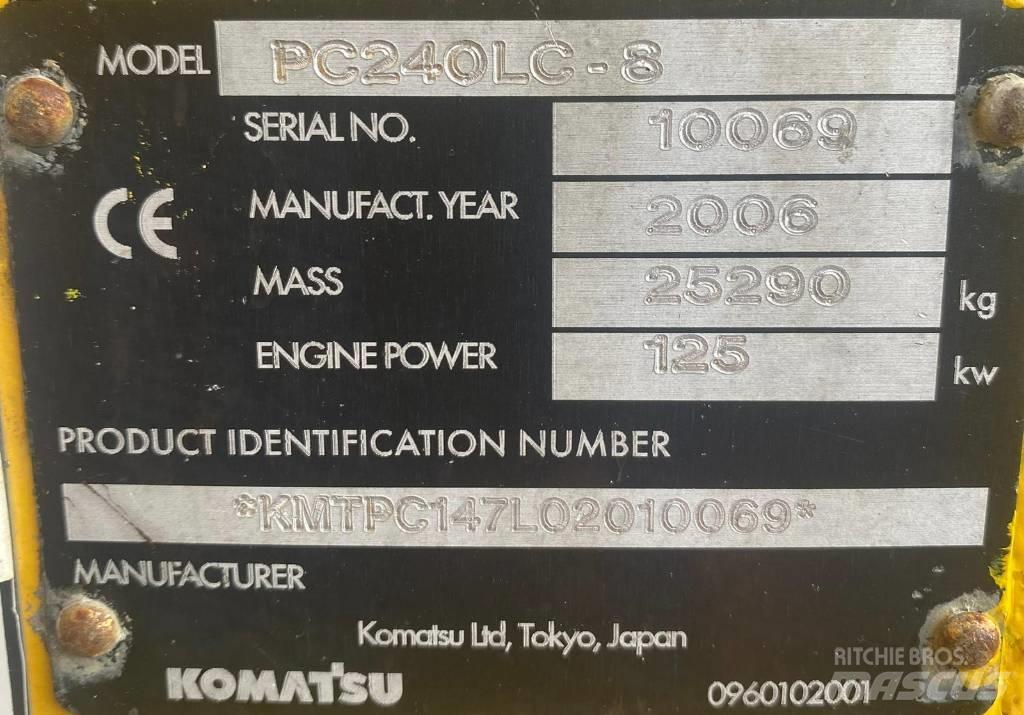 Komatsu PC 240 LC-8 Kāpurķēžu ekskavatori