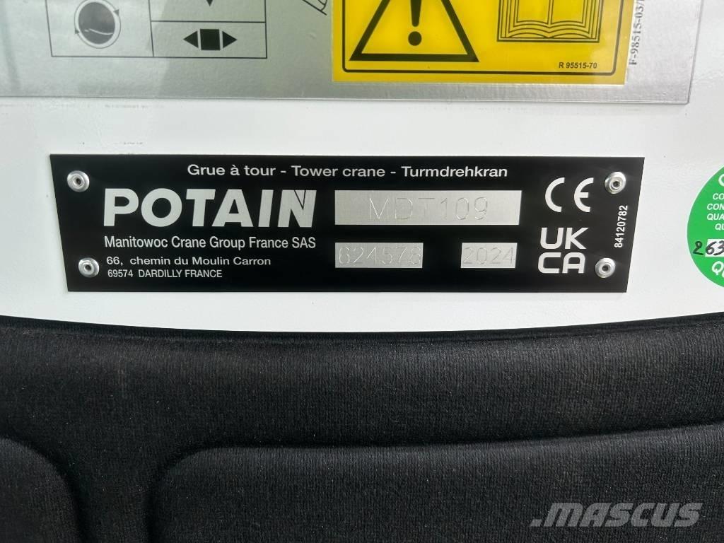 Potain MDT109 Torņa krāni