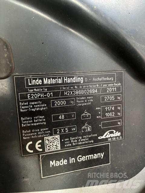 Linde E20 PH-01 Elektriskie iekrāvēji