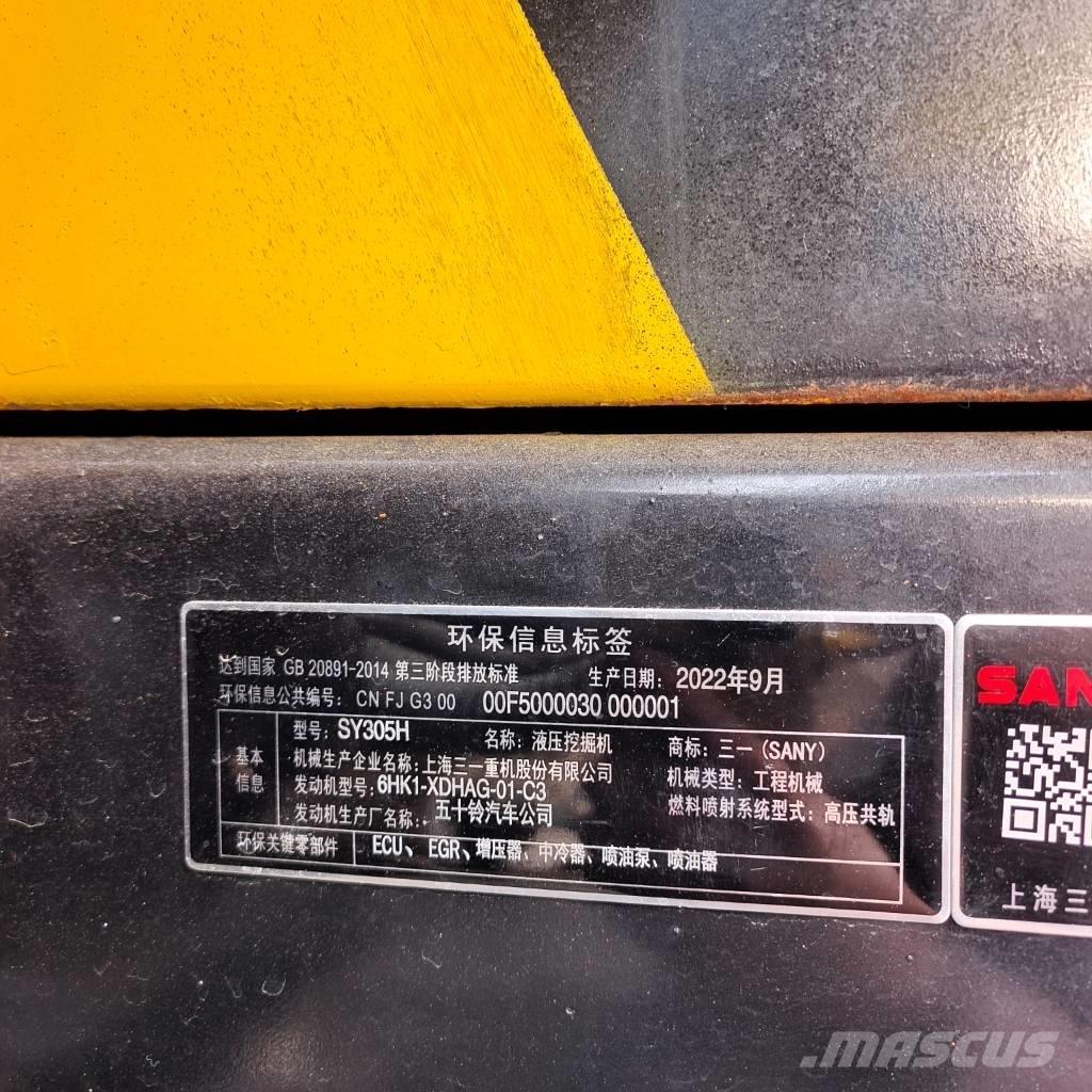 Sany SY 305 H Kāpurķēžu ekskavatori