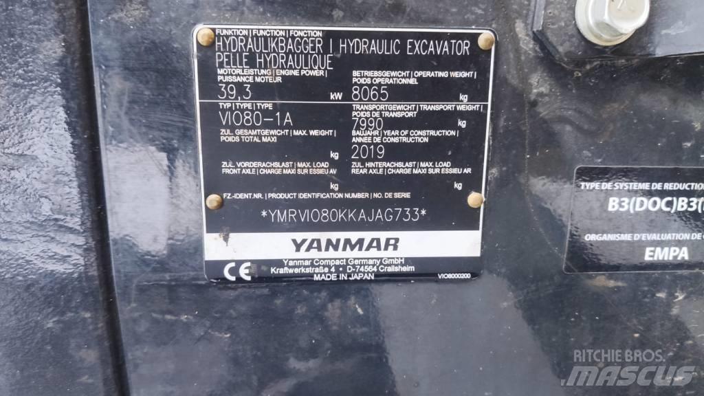 Yanmar Vio 80-1A Vidēja lieluma ekskavatori 7 t - 12 t