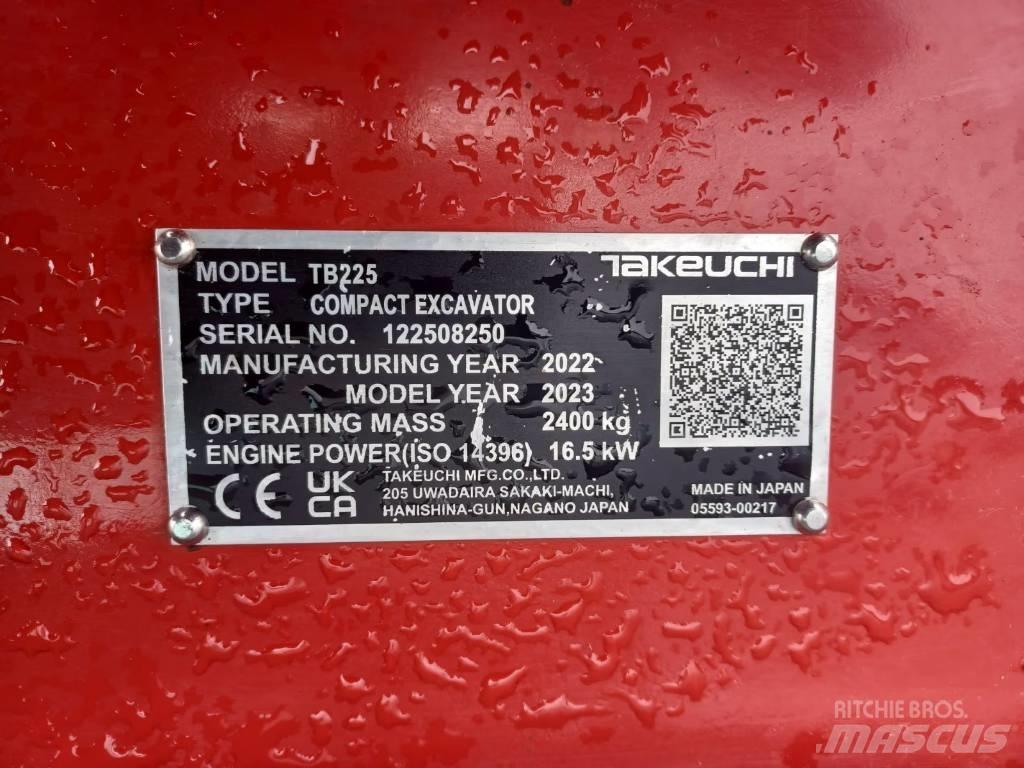 Takeuchi TB 225 Mini ekskavatori < 7 t