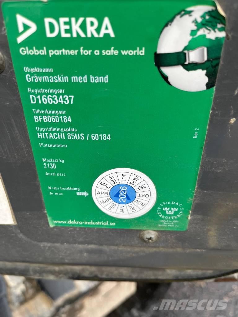 Hitachi ZX 85 US-3 Vidēja lieluma ekskavatori 7 t - 12 t