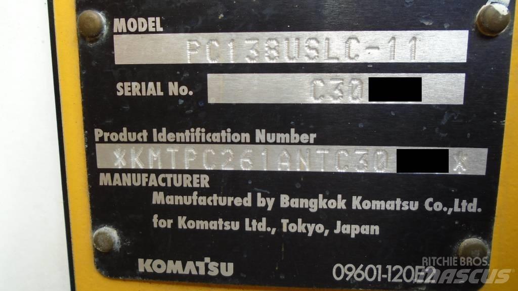 Komatsu PC 138 USLC Kāpurķēžu ekskavatori