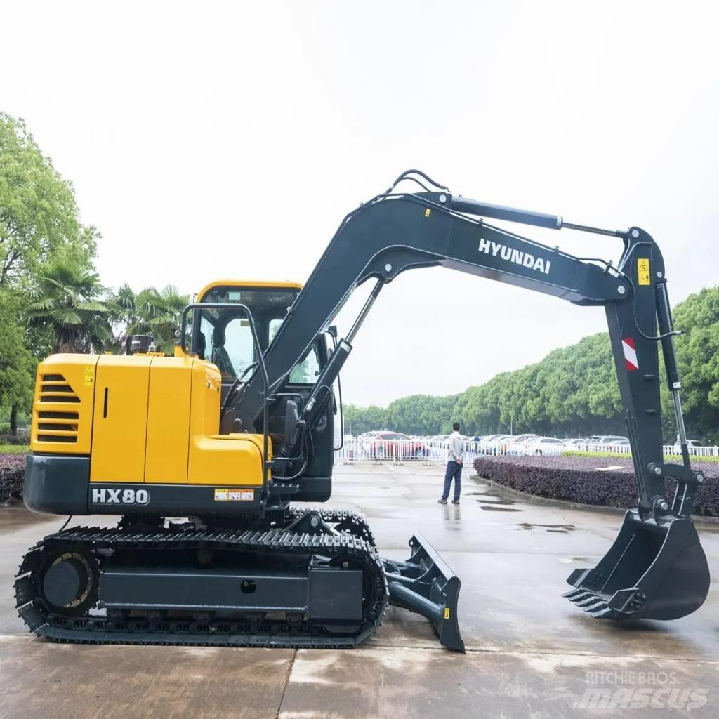 Hyundai HX80 Kāpurķēžu ekskavatori
