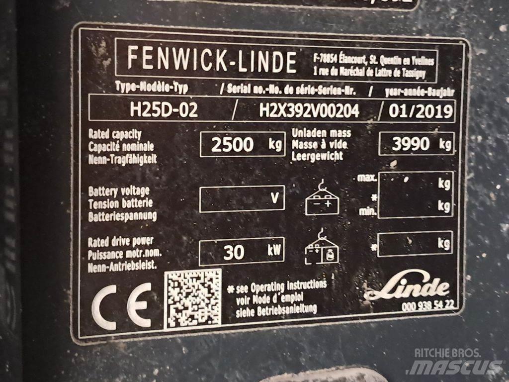 Linde H25D-02 Tehnika ar dīzeļa dzinēju