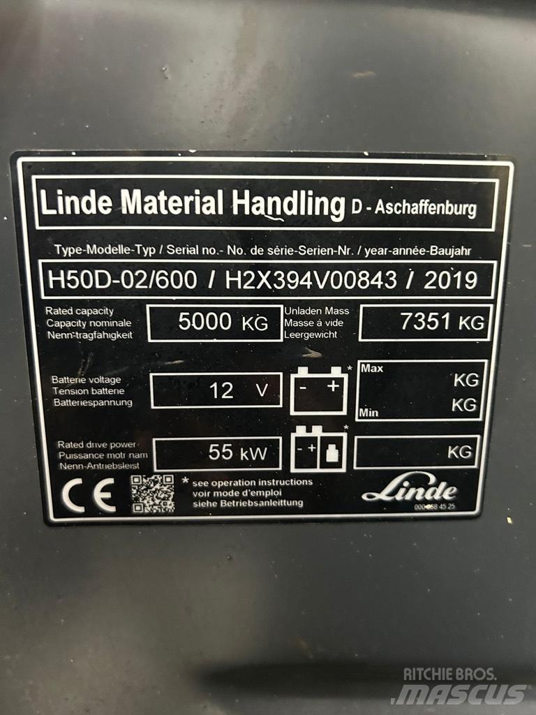 Linde H 50D-02/600 Tehnika ar dīzeļa dzinēju