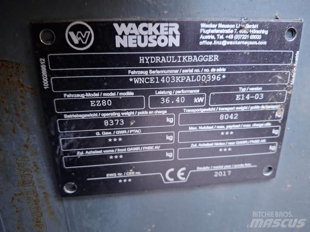 Wacker Neuson EZ 80 Vidēja lieluma ekskavatori 7 t - 12 t