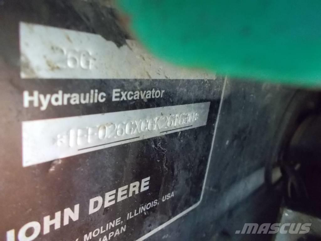 John Deere 26G Mini ekskavatori < 7 t