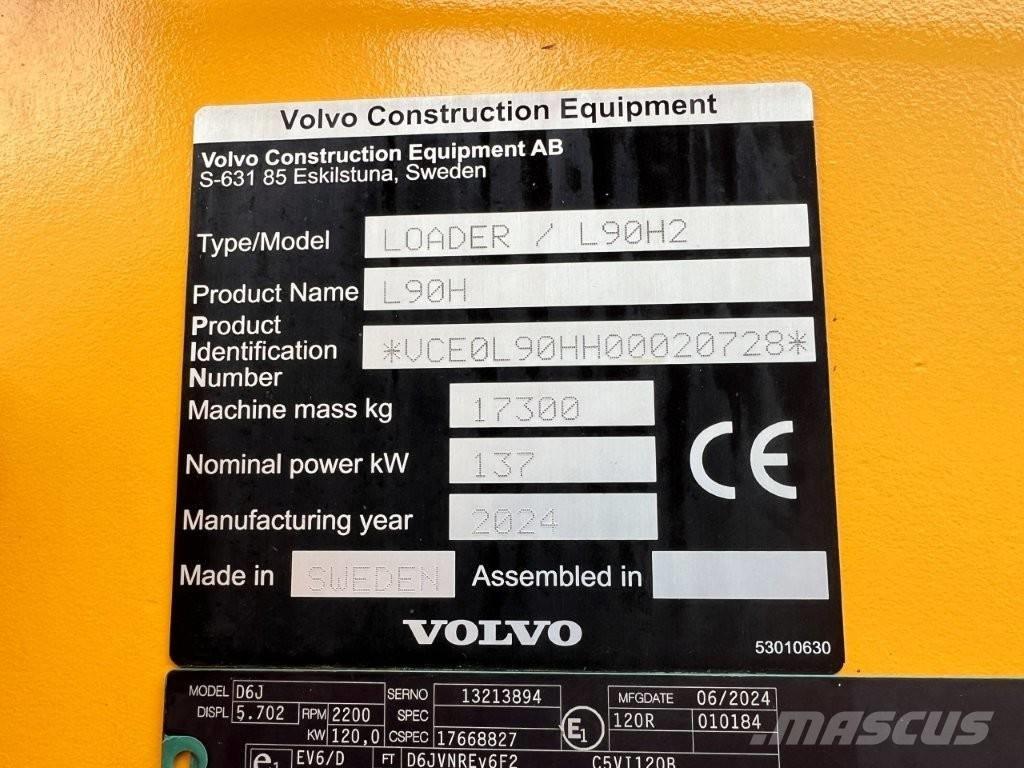 Volvo L90H2 Iekrāvēji uz riteņiem