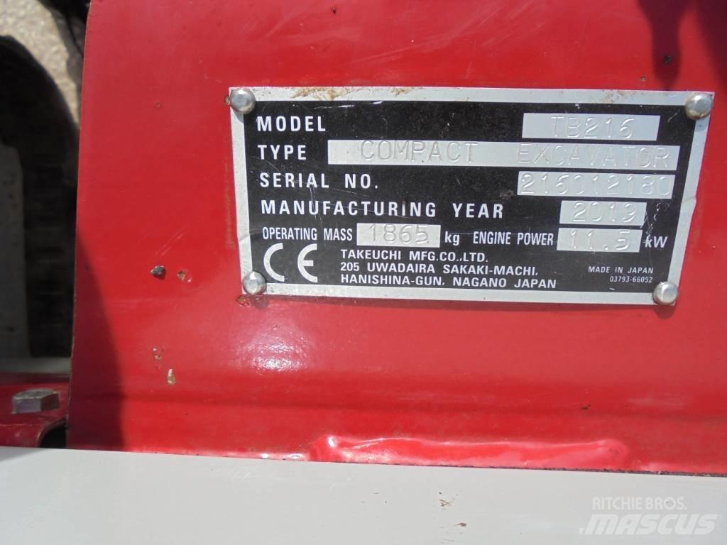 Takeuchi TB216 Mini ekskavatori < 7 t