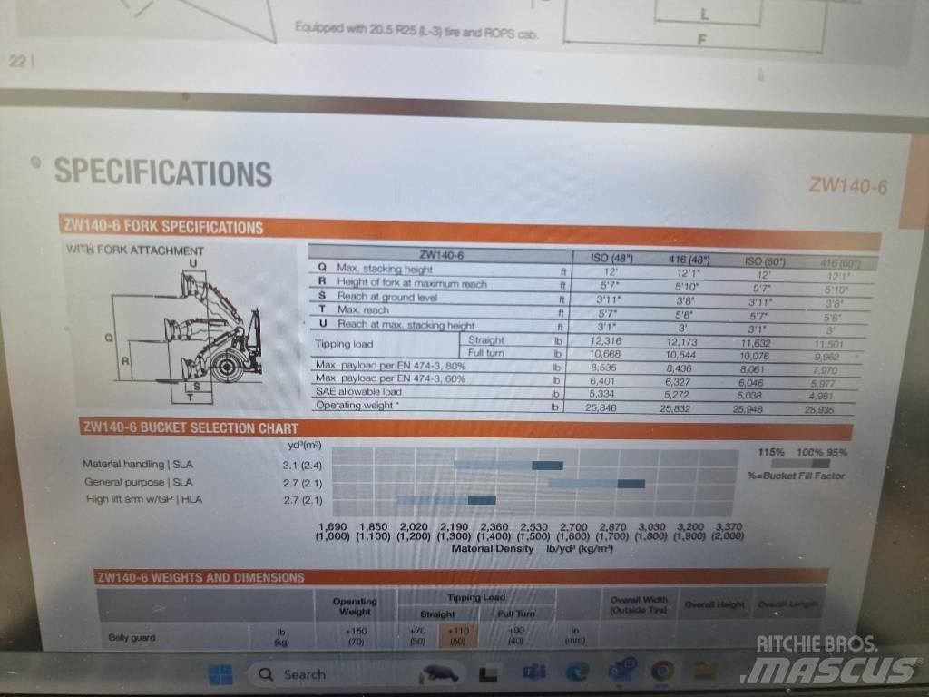 Hitachi ZW 150-6 Iekrāvēji uz riteņiem